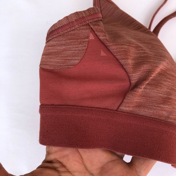 Nike Training Indy Light Support V-Neck Removable Pads Dark Pink Sports Bra M - Picture 4 of 16